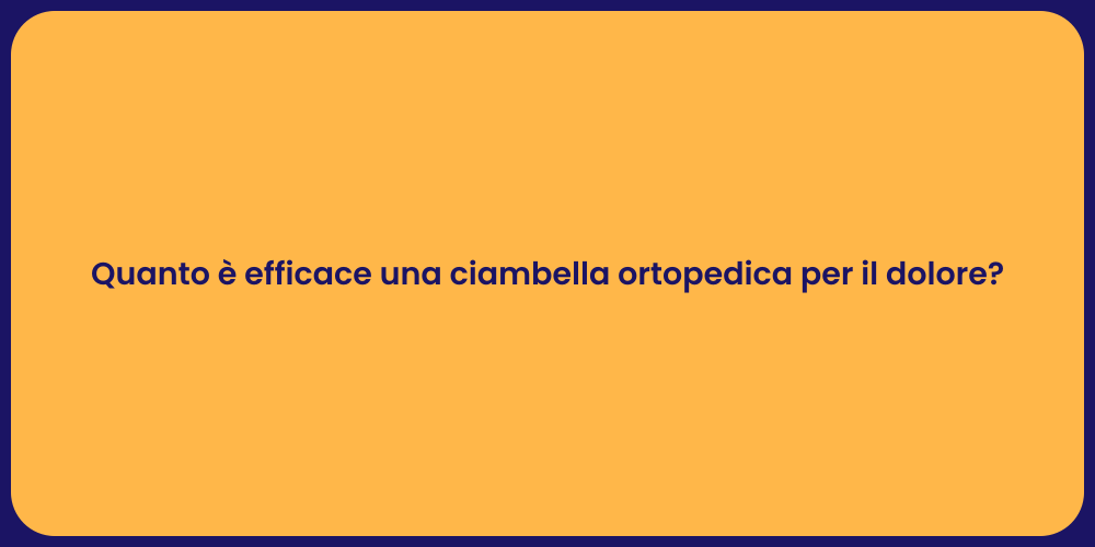 Quanto è efficace una ciambella ortopedica per il dolore?