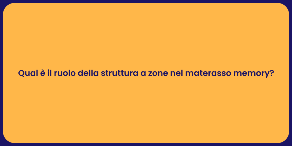 Qual è il ruolo della struttura a zone nel materasso memory?
