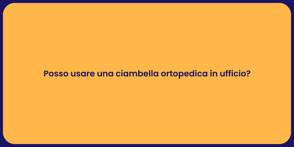 Posso usare una ciambella ortopedica in ufficio?