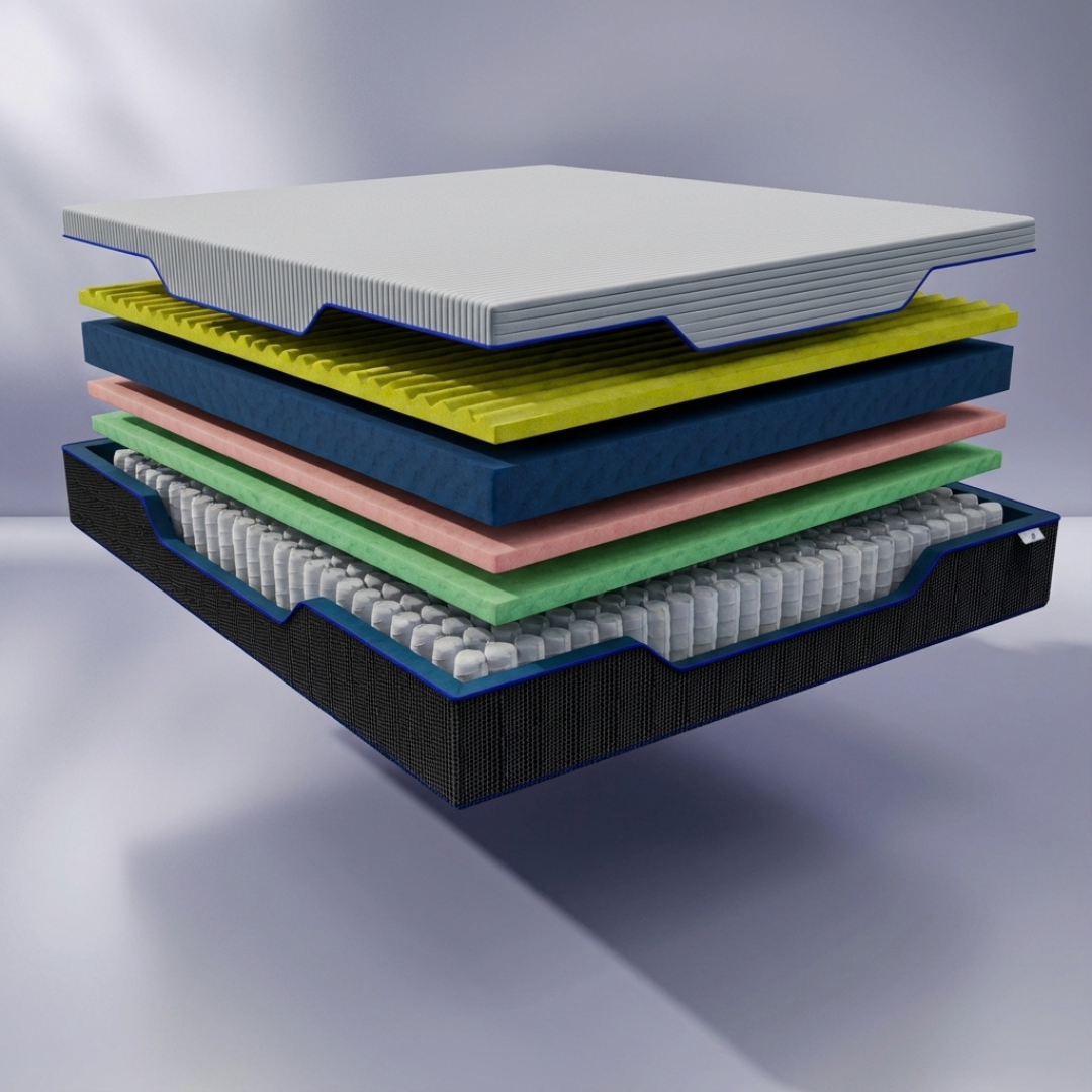 Kit Comfort – Materasso Hybrid + 2 Cuscini + Coprimaterasso + Piumino Inclusi