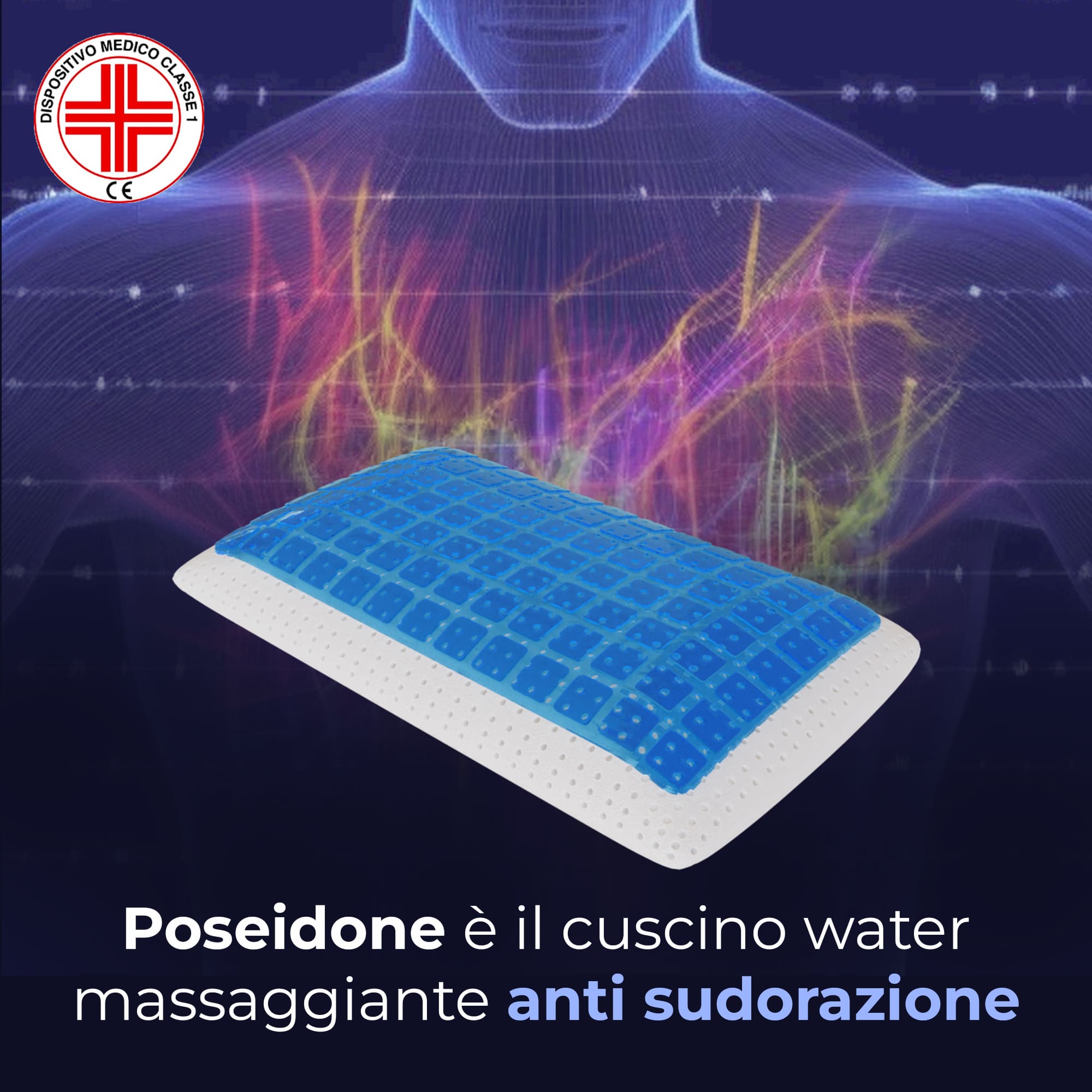 Cuscino - Gel- Stop al Sudore - Termoregolatore - Poseidone