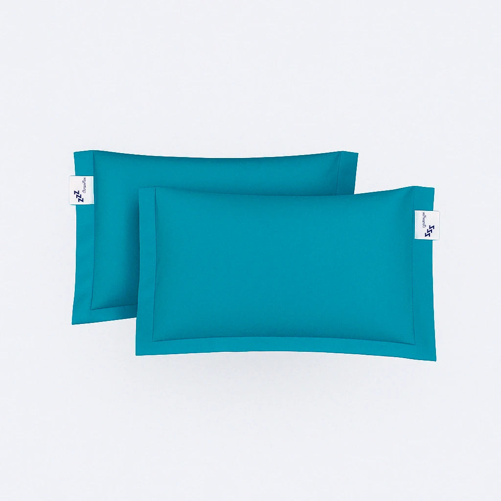 Coppia di Federe a Sacchetto 3 Volani 100% Cotone Percalle – Morbide e Raffinate Made in Italy