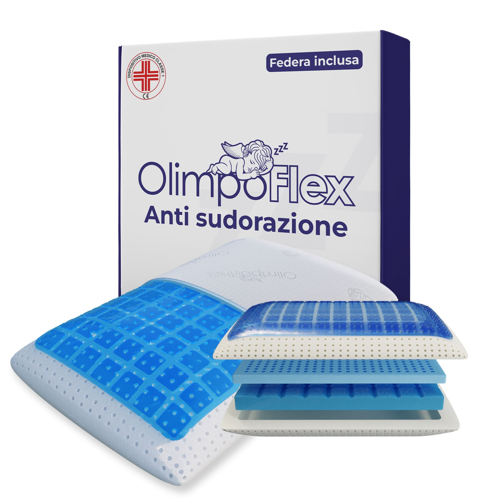 Cuscino - Gel- Stop al Sudore - Termoregolatore - Poseidone