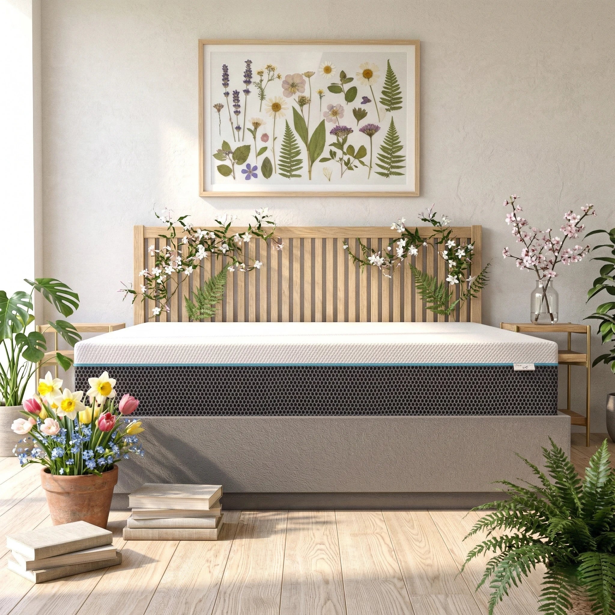 Materasso Memory Foam a due Strati con effetto massaggio Visir